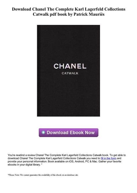 chanel catwalk the complete karl lagerfeld collections|chanel catwalk book pdf.